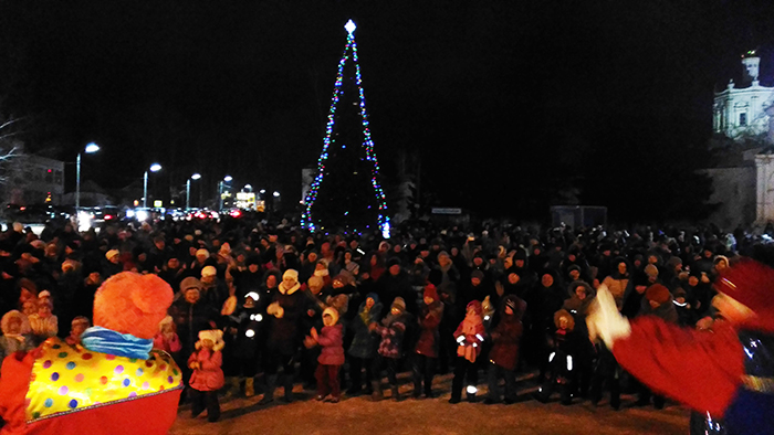 В Солотче встретили Новый год народным гулянием и фейерверком