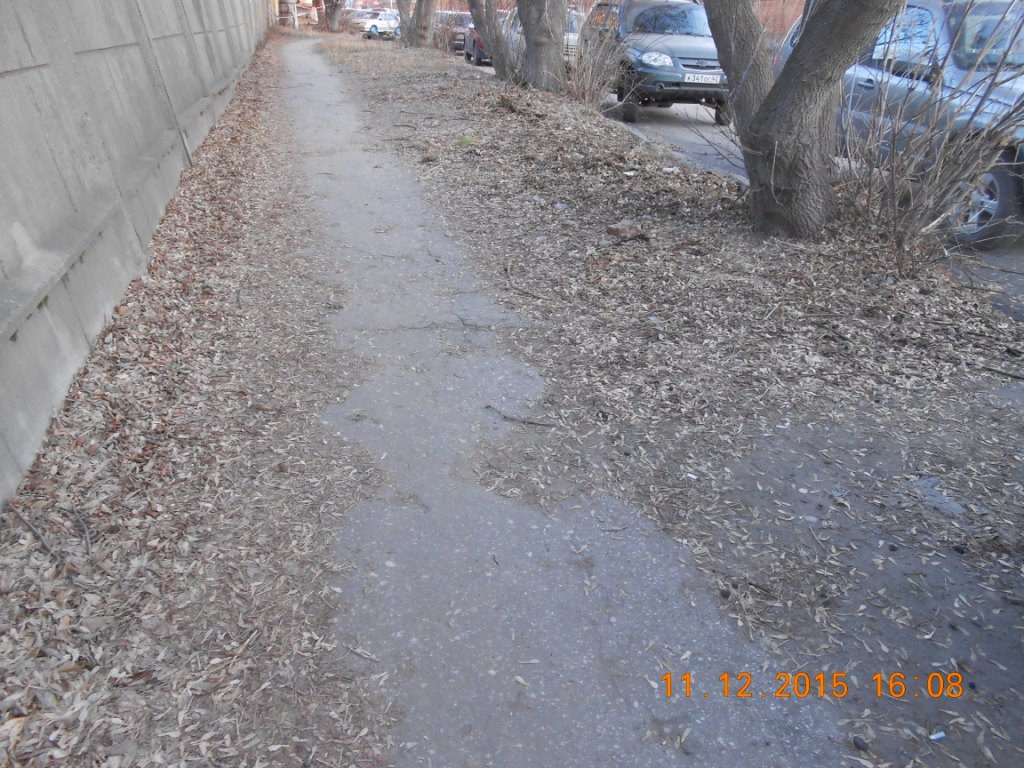 Санитарная уборка улицы Семинарской