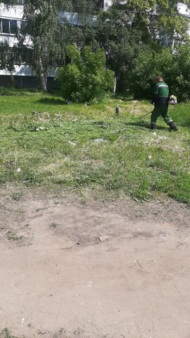 В Московском районе продолжаются работы по окосу травы 13.06.2023