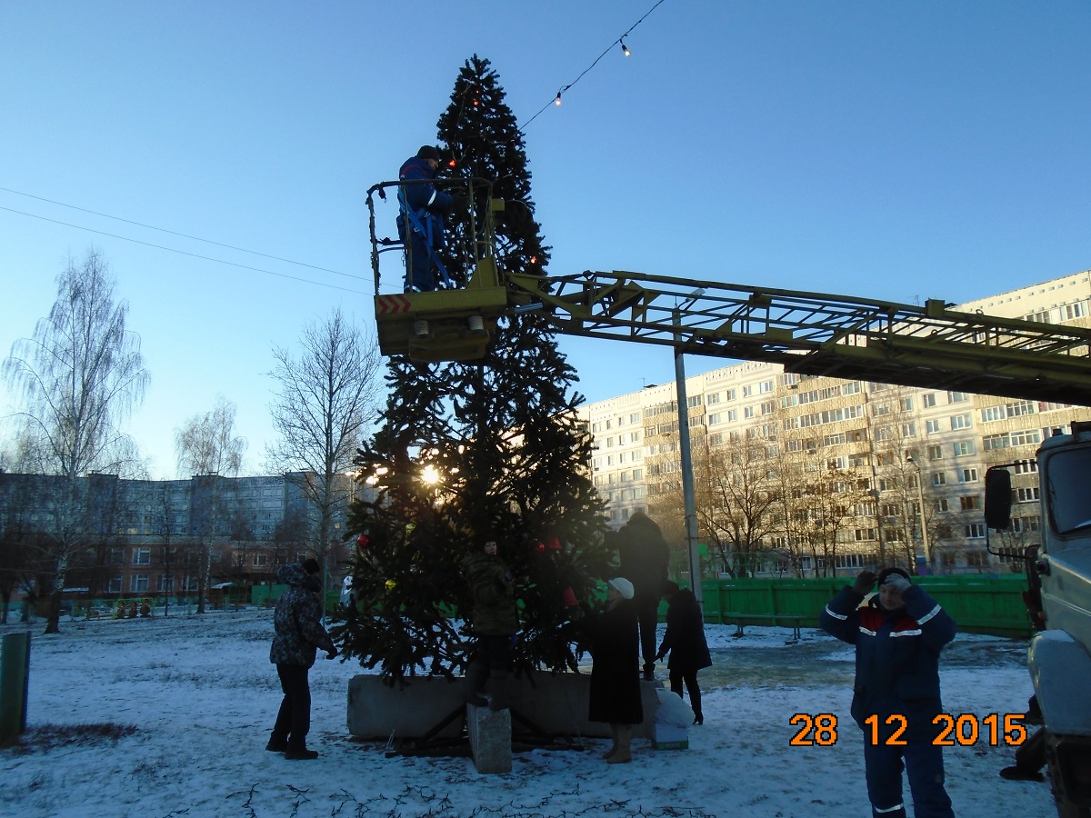 В Московском районе появилась еще одна новогодняя елка 28.12.2015