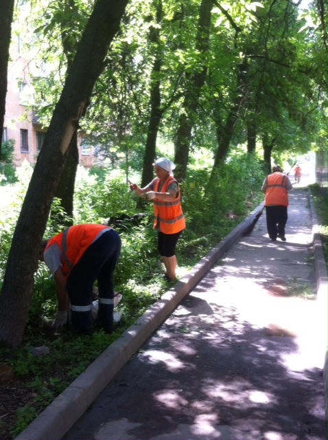 Проведены работы по благоустройству на улице Электрозаводской 23.06.2016