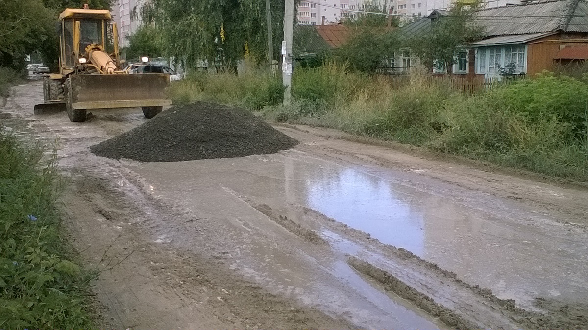 В микрорайоне Канищево проведены работы по благоустройству дорог на одной из улиц 09.09.2015