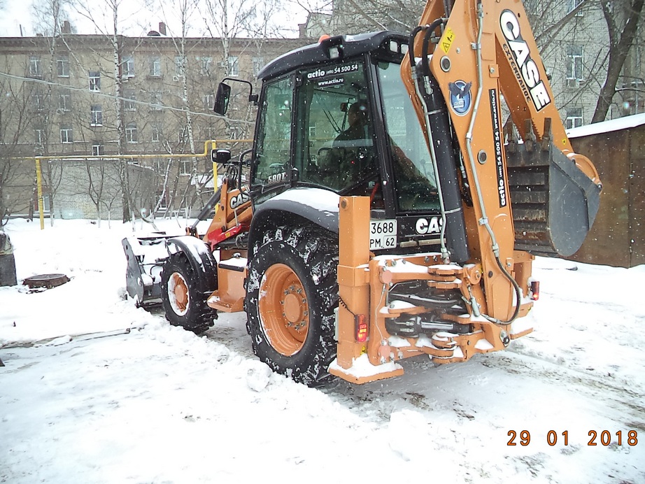 Проведены работы по очистке территории городской больницы скорой медицинской помощи от снега