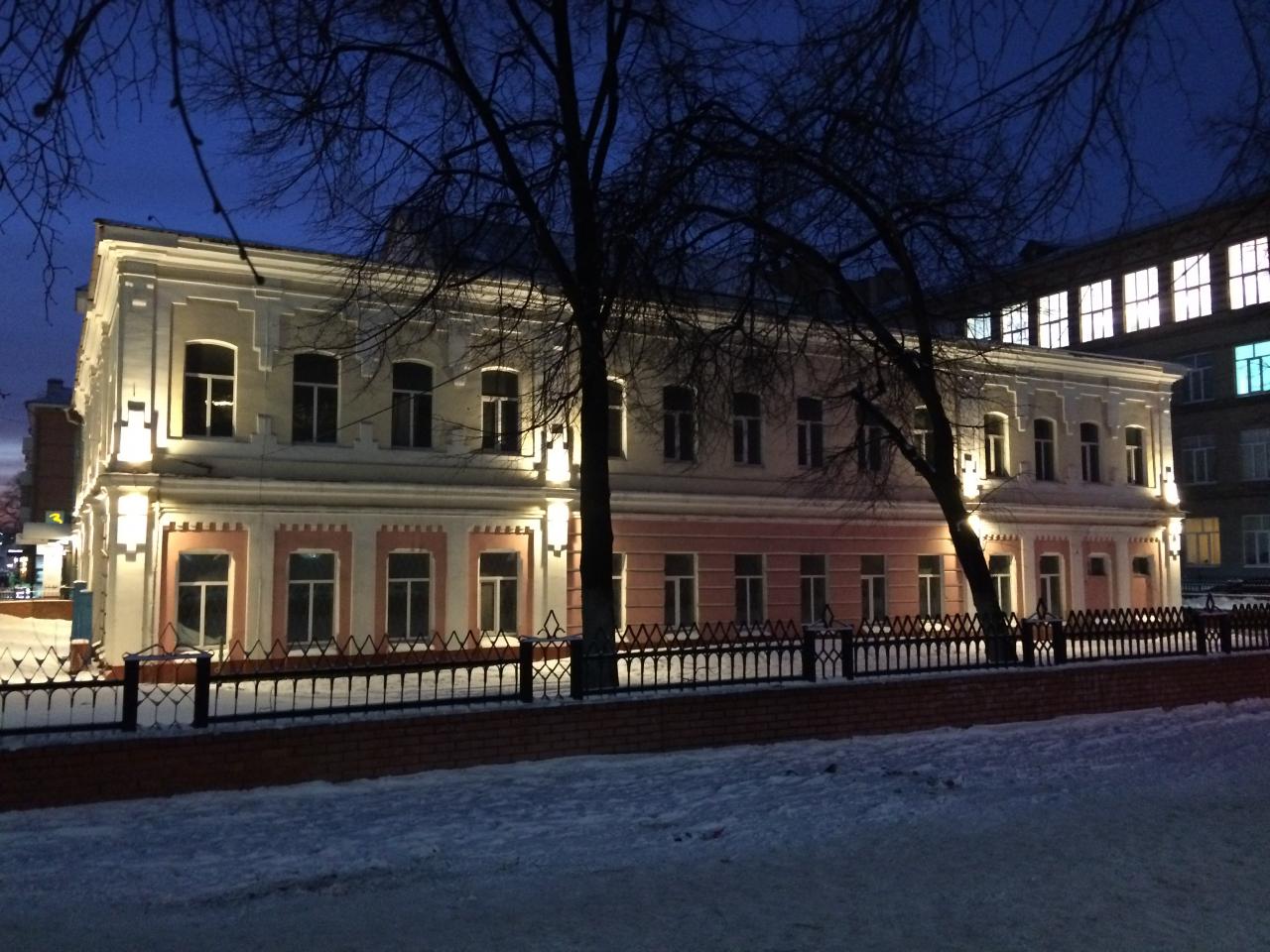 Архитектурная подсветка появилась на здании Рязанского железнодорожного колледжа