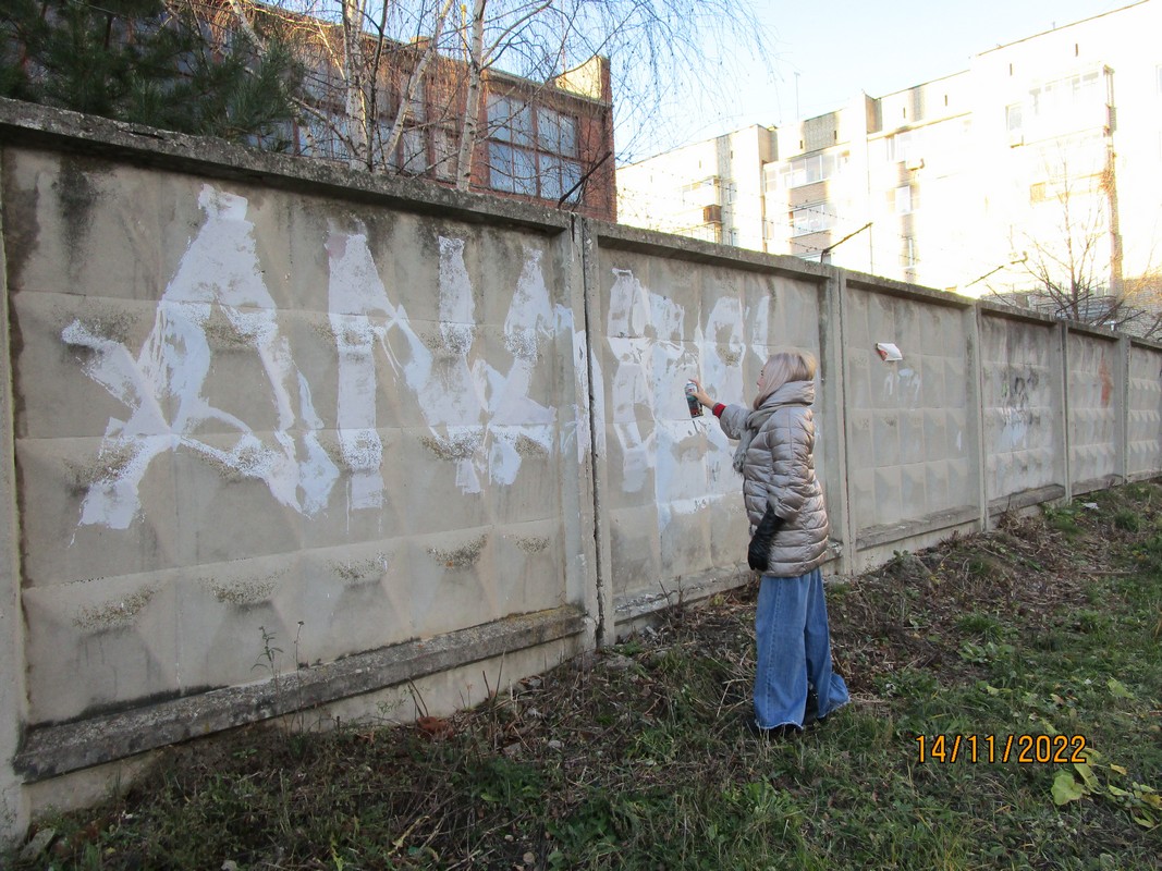 В Московском районе проведена акция «Чистые стены» 16.11.2022