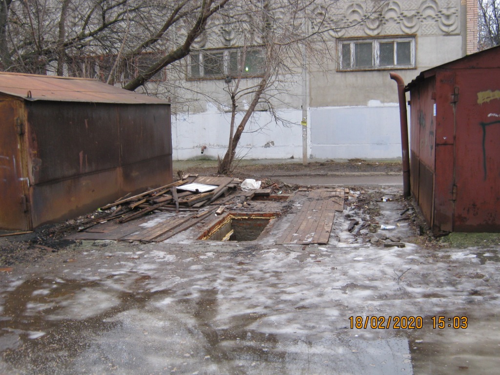 Проведен демонтаж металлического гаража в районе дома 22 корп. 1 на ул. Кальная 19.02.2020