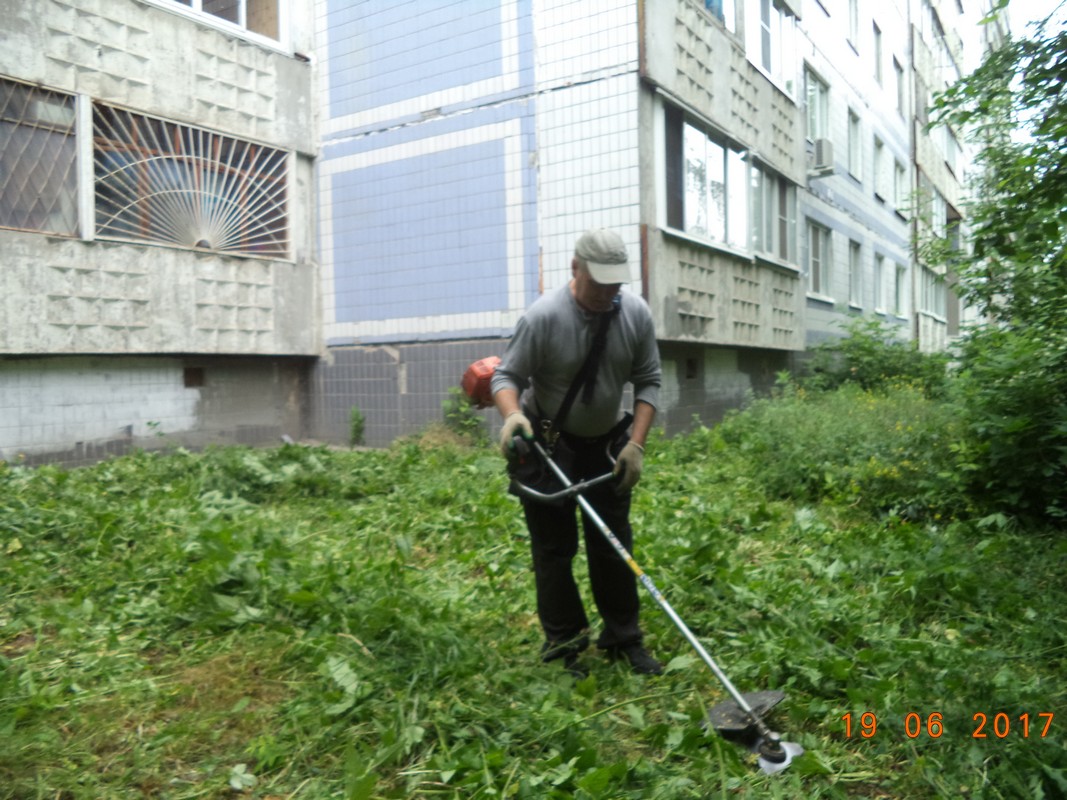 В Московском районе продолжаются работы по окосу травы 19.06.2017
