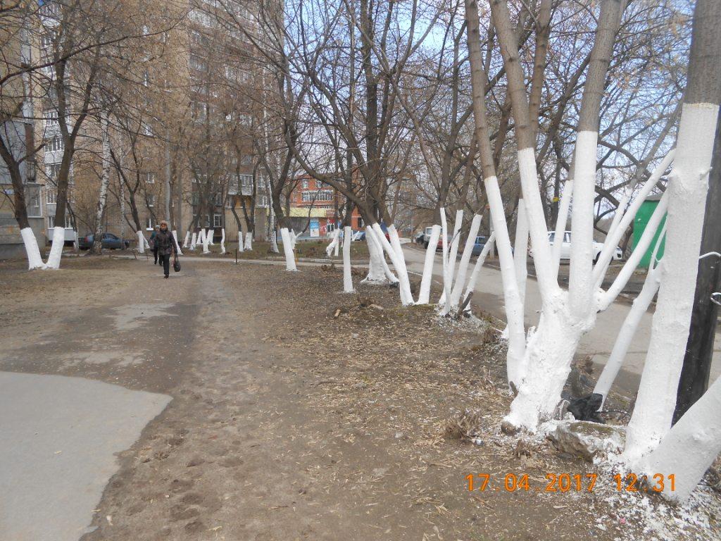 В ходе весеннего месячника продолжаются работы по благоустройству улиц Советского района 17.04.2017