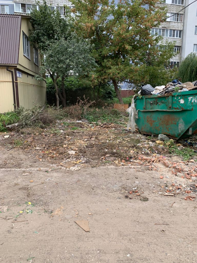 О проведенных работах по уборке мусора на улице Совхозной 17.09.2021