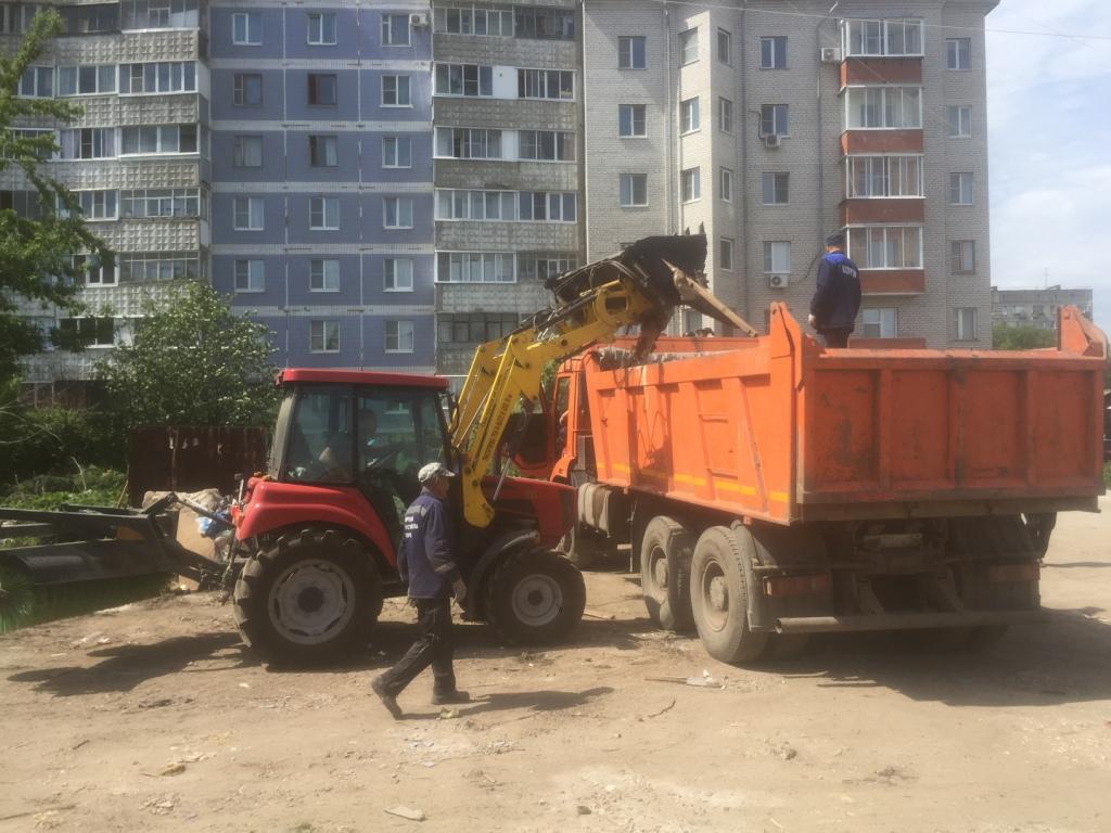 Ликвидирована несанкционированная свалка у дома 24 по улице Совхозной 22.05.2019