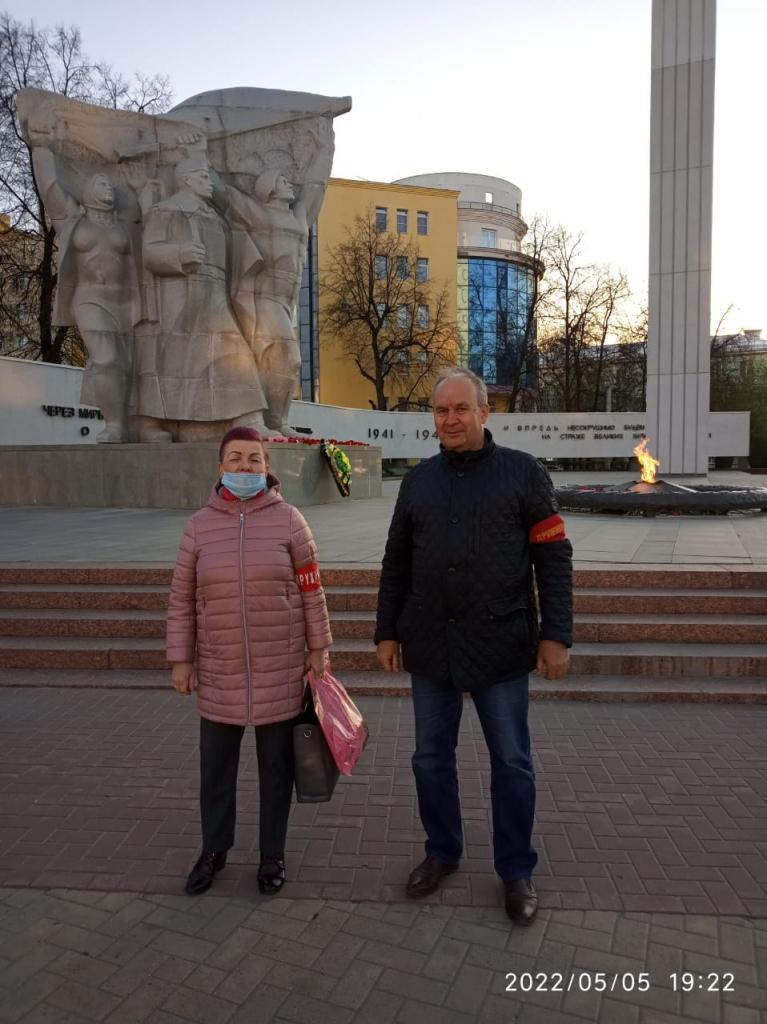Народные дружинники приняли участие в охране монументов воинской славы на территории Железнодорожного района