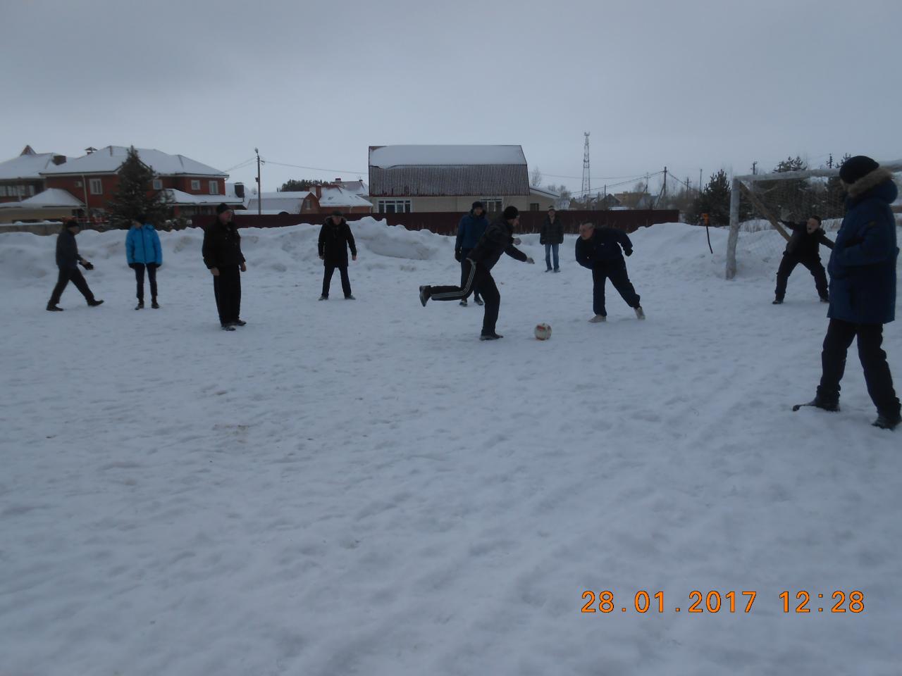 В Солотче состоялись соревнования по футболу на снегу 31.01.2017