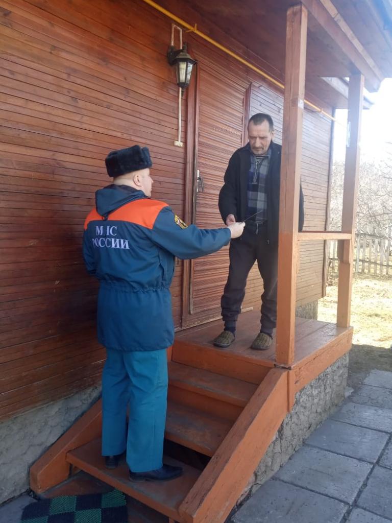 В Солотче прошел противопожарный рейд по жилому сектору 25.03.2020