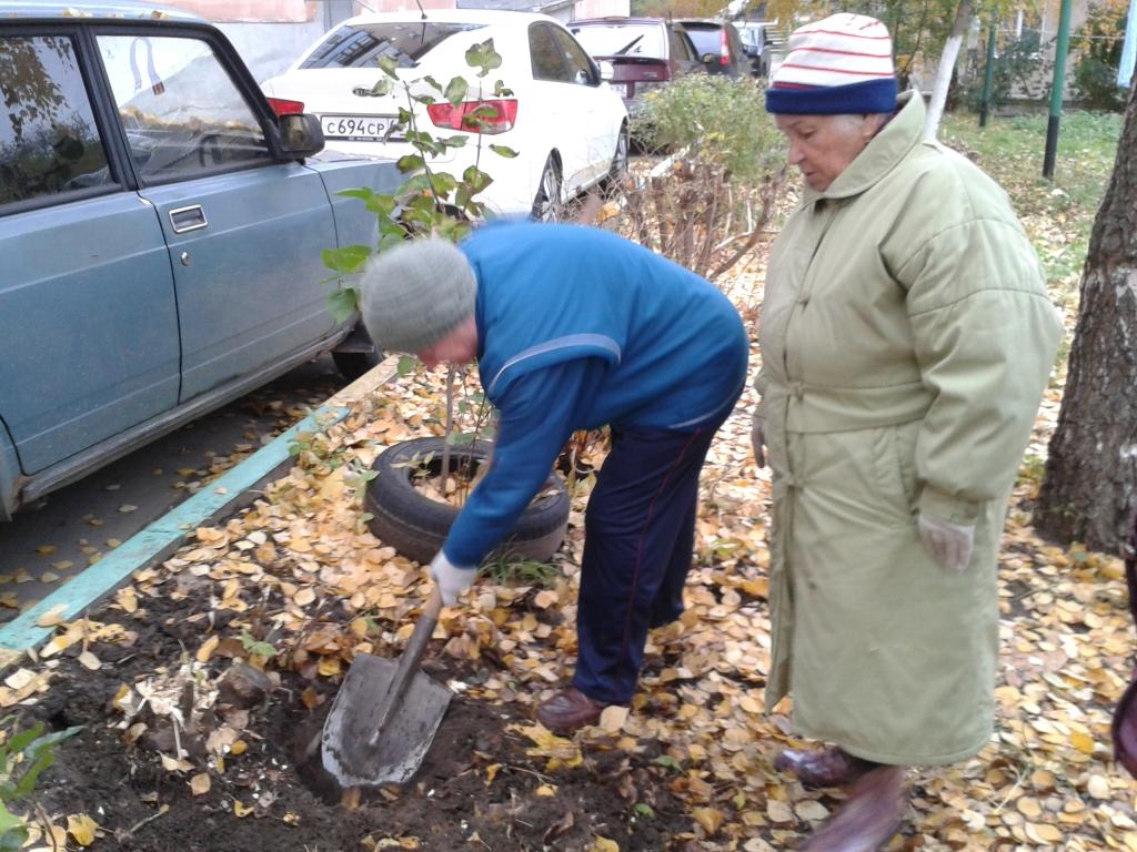 Жители улицы Лесопарковой провели работы по благоустройству дворов 17.10.2017